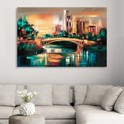 Austin Lamar Boulevard Magic Living Room - Canvas Wall Art