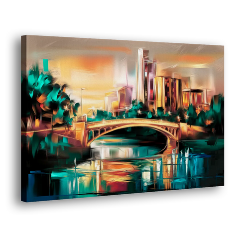 Austin Lamar Boulevard Magic - Canvas Wall Art