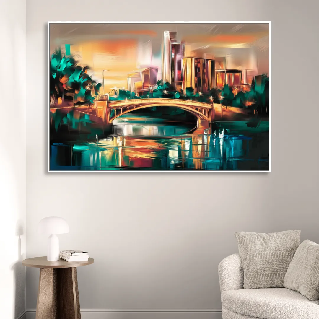 Austin Lamar Boulevard Magic Sitting Room - White Canvas Wall Art