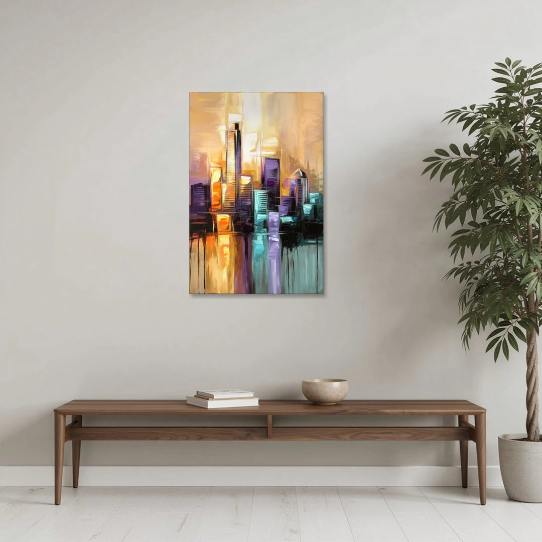 Austin Moody Cityscape - Canvas Wall Art - Coffee Table - 24x36