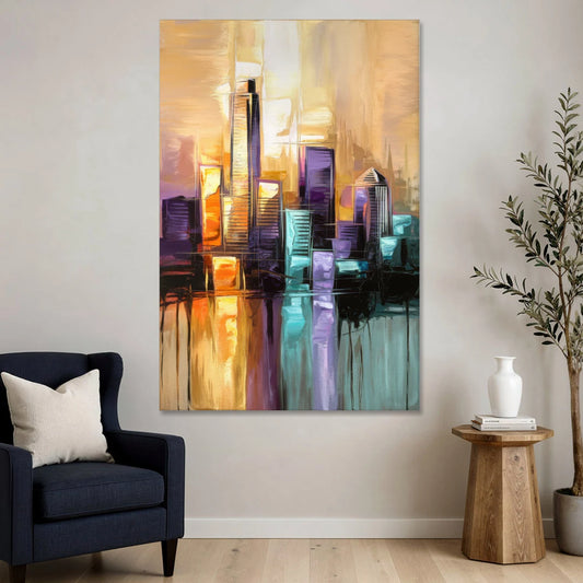 Austin Moody Cityscape - Canvas Wall Art - Sofa - 40x60