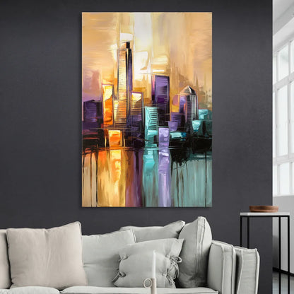 Austin Moody Cityscape Living Room - Canvas Wall Art