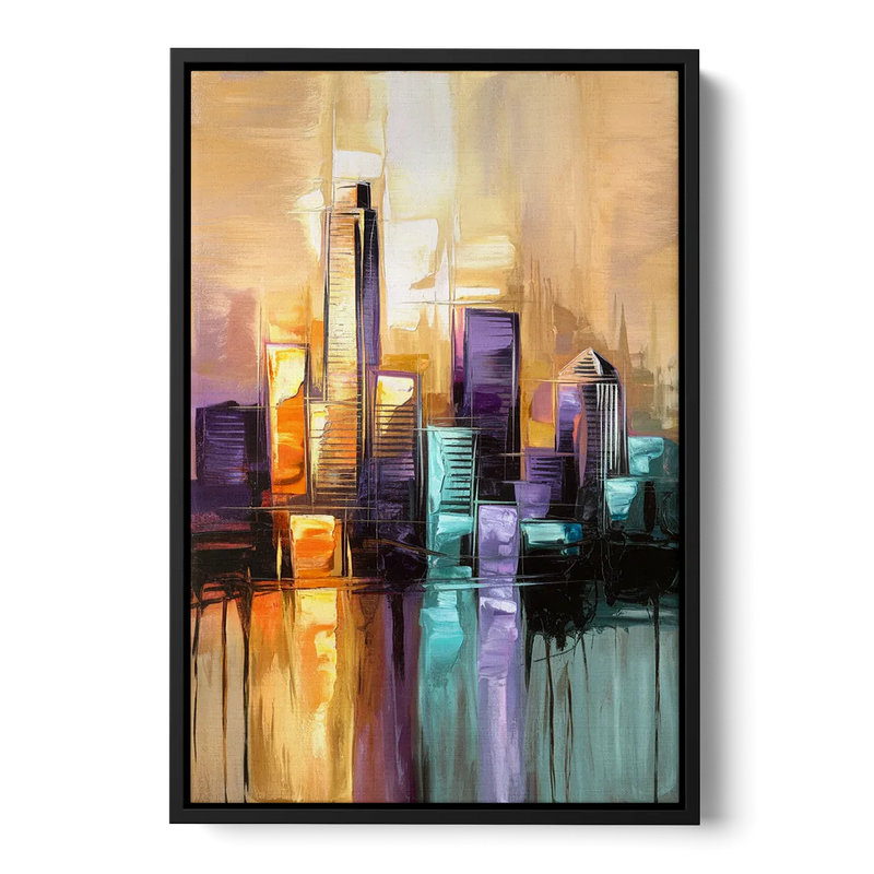 Austin Moody Cityscape Front - Black Canvas Wall Art
