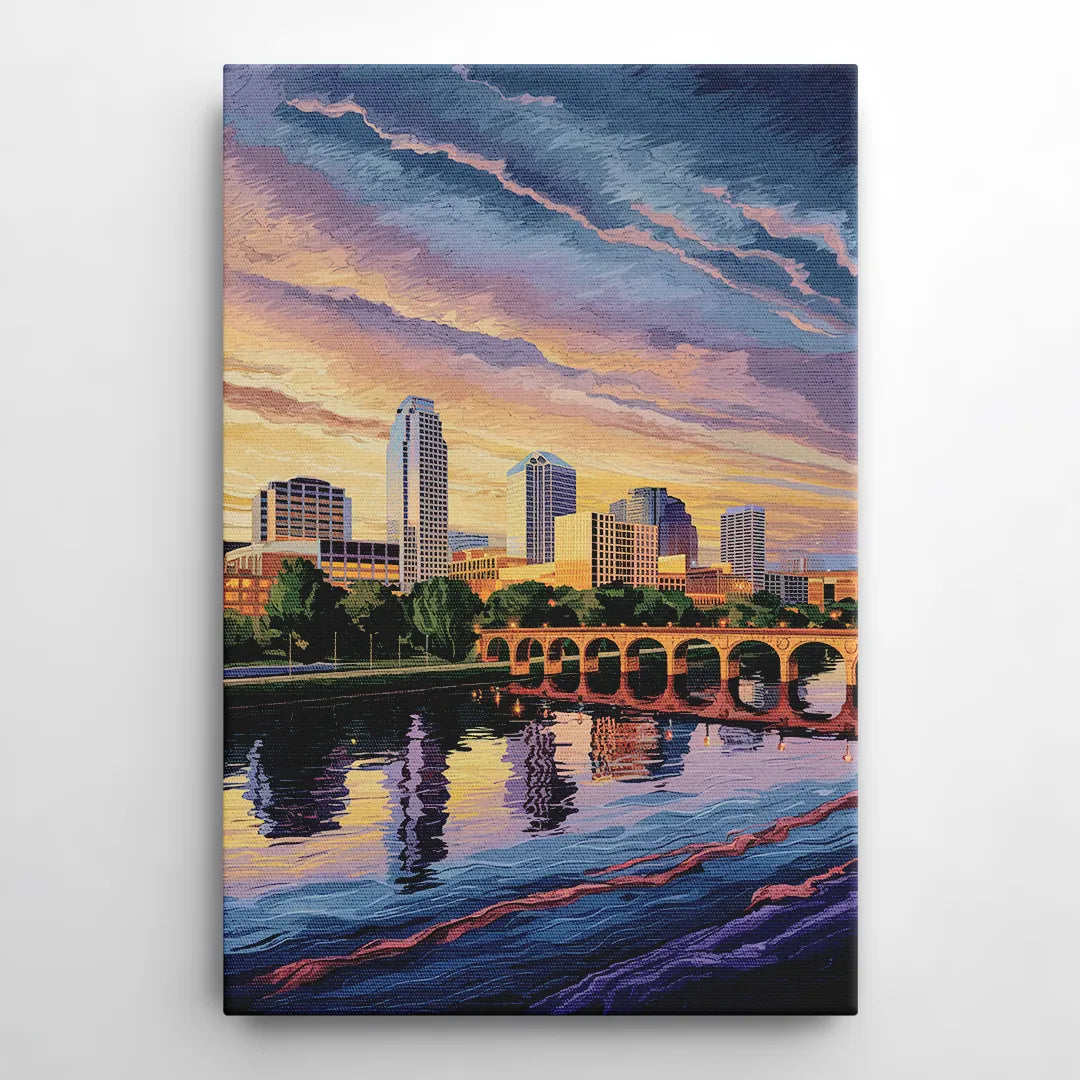 Austin Riverside Reflections - Canvas Wall Art