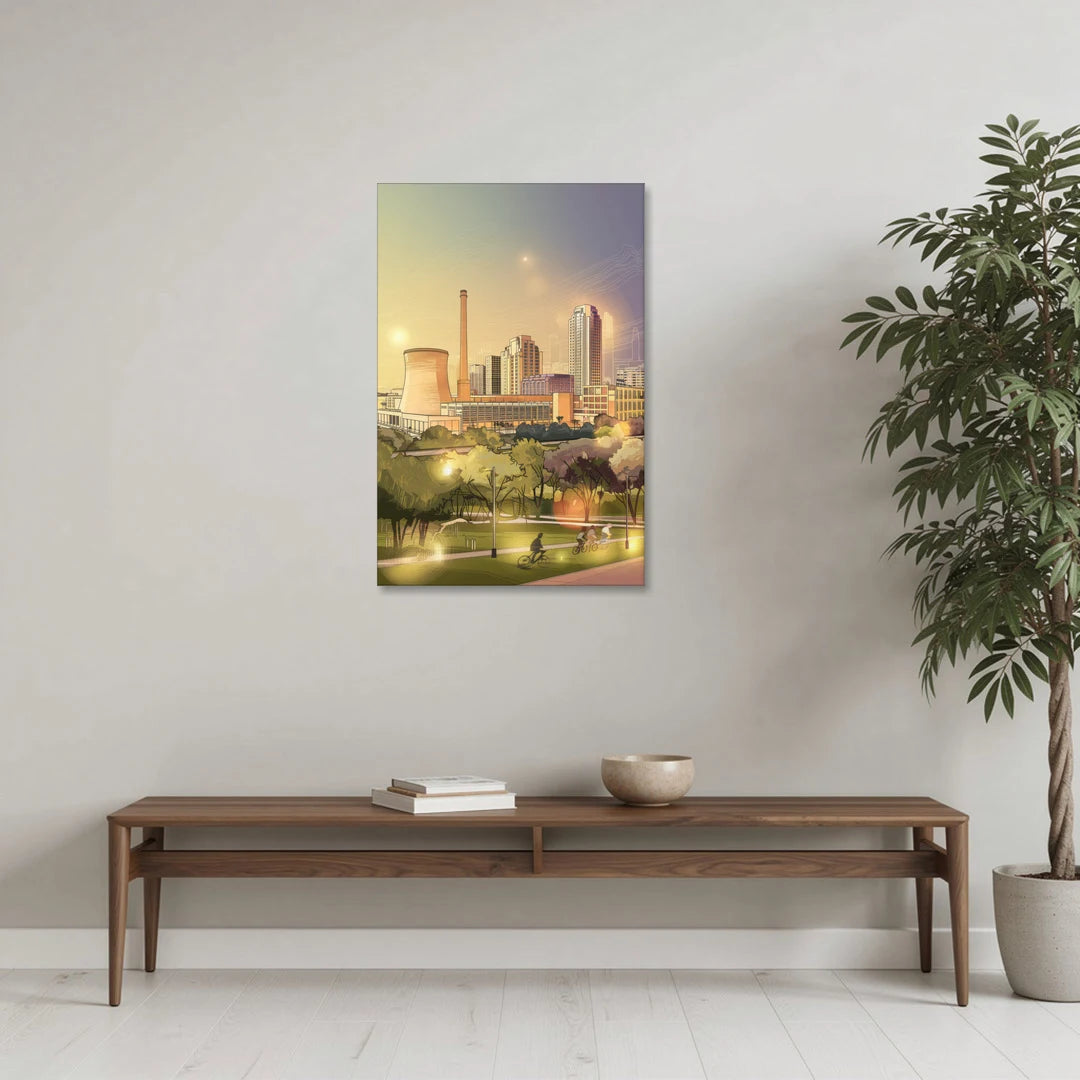 Austin Seaholm District - Canvas Wall Art - Coffee Table - 24x36