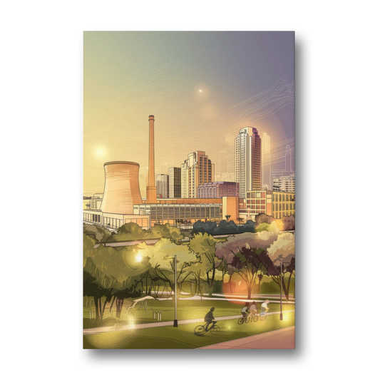 Austin Seaholm District - Canvas Wall Art - Front