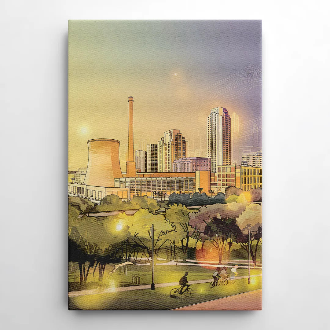 Austin Seaholm District - Canvas Wall Art