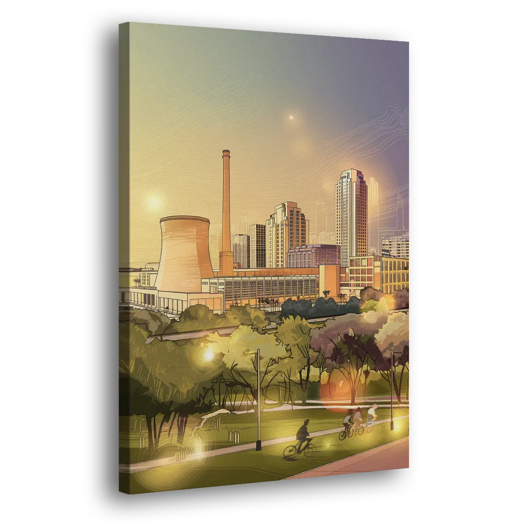Austin Seaholm District Side - Canvas Wall Art