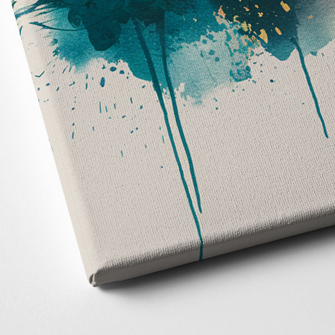 Austin Skyline Sunset Art Canvas Close Up