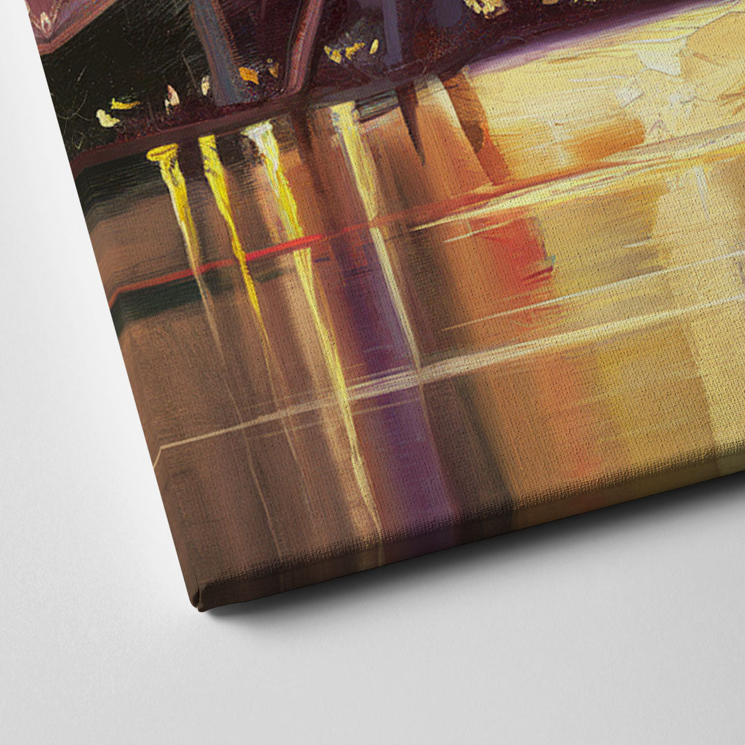 Austin Soaring Bats Scene Canvas Close Up