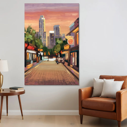 Austin South Congress Aesthetic - Canvas Wall Art - Sofa - 40x60
