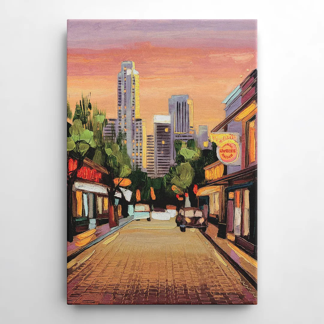 Austin South Congress Aesthetic - Canvas Wall Art