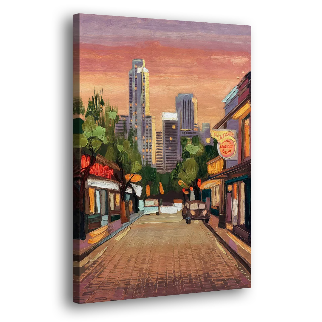 Austin South Congress Aesthetic Side - Canvas Wall Art