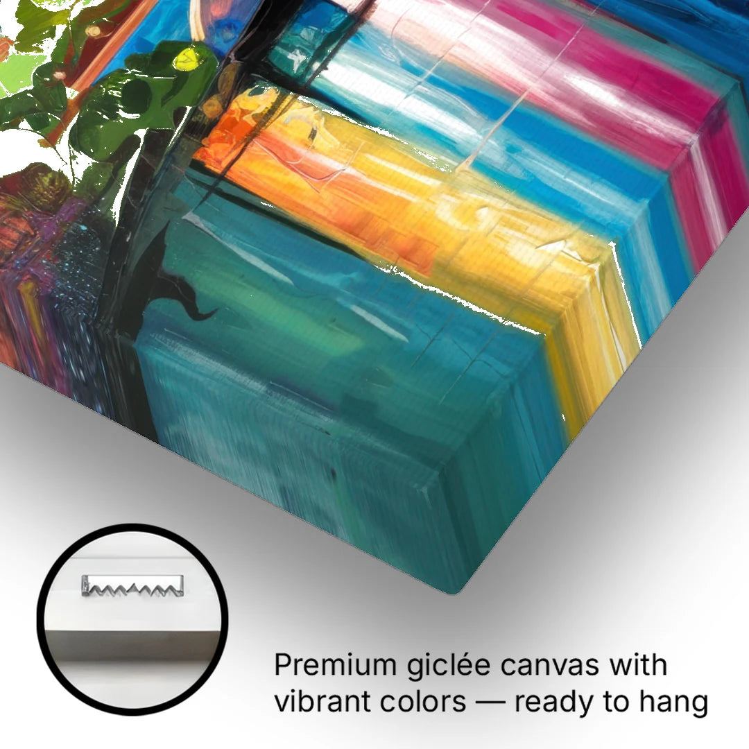 Austin Street Art Culture - Canvas Wall Art - Gallery Wrap Corner