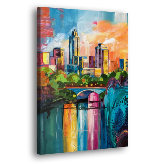 Austin Street Art Culture Side - Canvas Wall Art