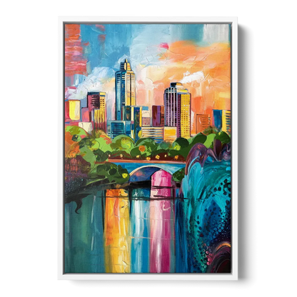 Austin Street Art Culture Front - White Canvas Wall Art