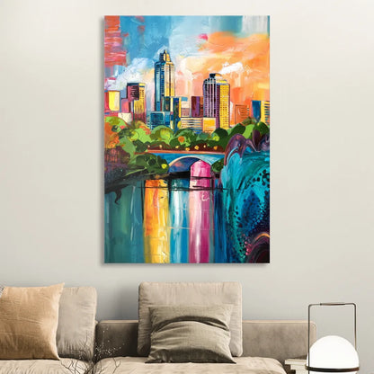 Austin Street Art Culture Sitting Room - Canvas Wall Art