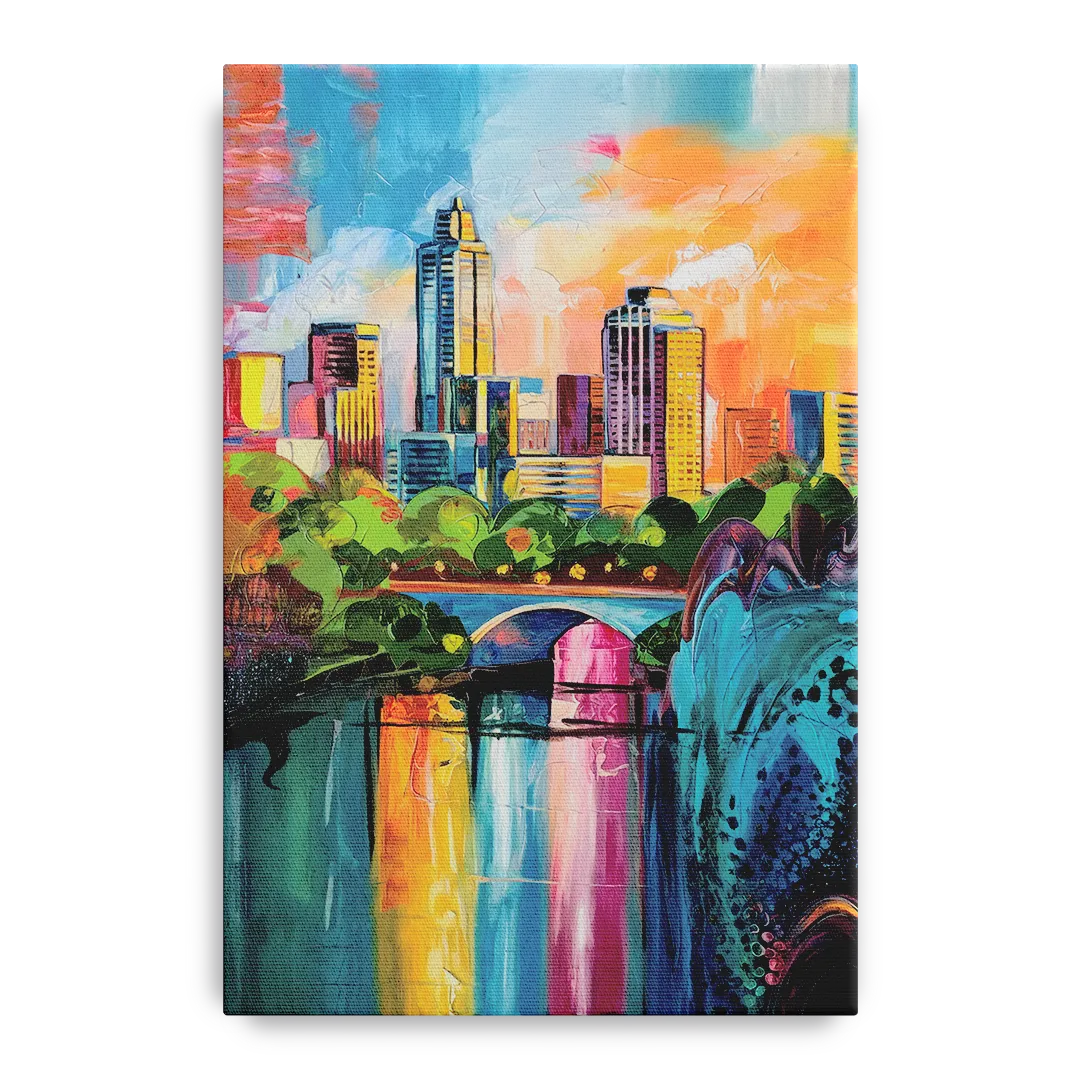 Austin Street Art Culture Front - Canvas Wall Art