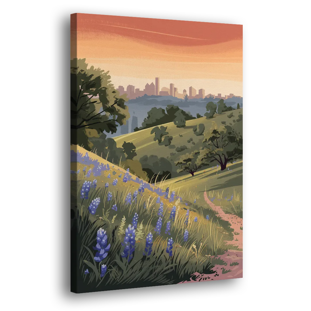 Austin Texas Hill Country Side - Canvas Wall Art