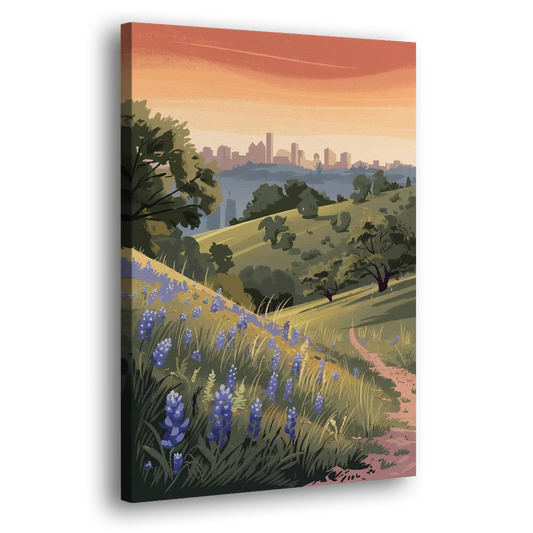 Austin Texas Hill Country Side - Canvas Wall Art