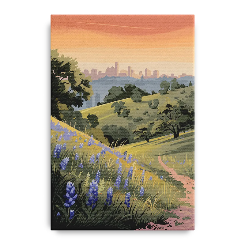 Austin Texas Hill Country Front - Canvas Wall Art