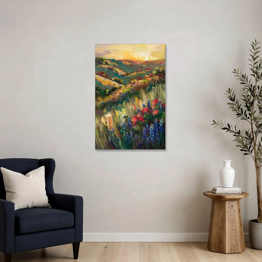 Austin Texas Hill Country Landscape - Canvas Wall Art - Sofa - 24x36