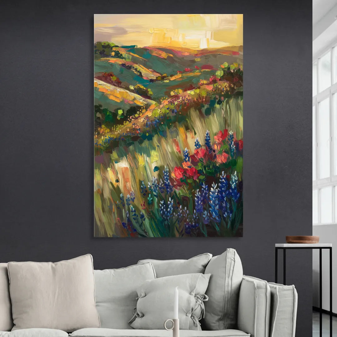 Austin Texas Hill Country Landscape Living Room - Canvas Wall Art