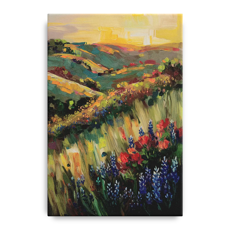 Austin Texas Hill Country Landscape Front - Canvas Wall Art