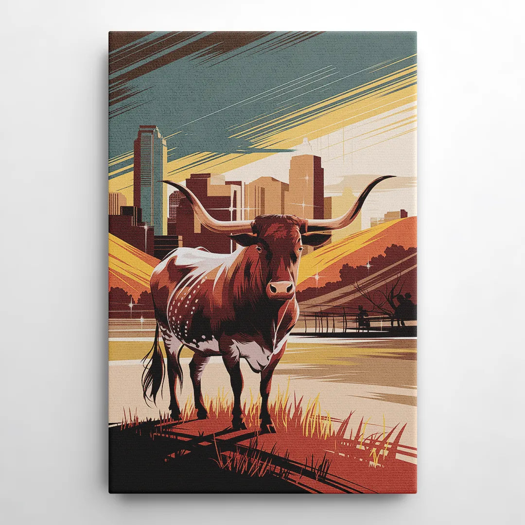 Austin Texas Longhorn Spirit - Canvas Wall Art