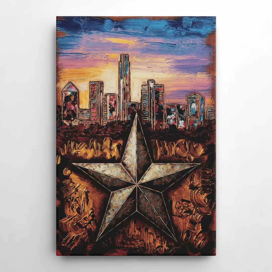 Austin Texas Stars - Canvas Wall Art