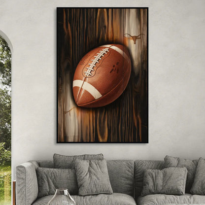Austin UT Football Energy Sitting Room - Black Canvas Wall Art