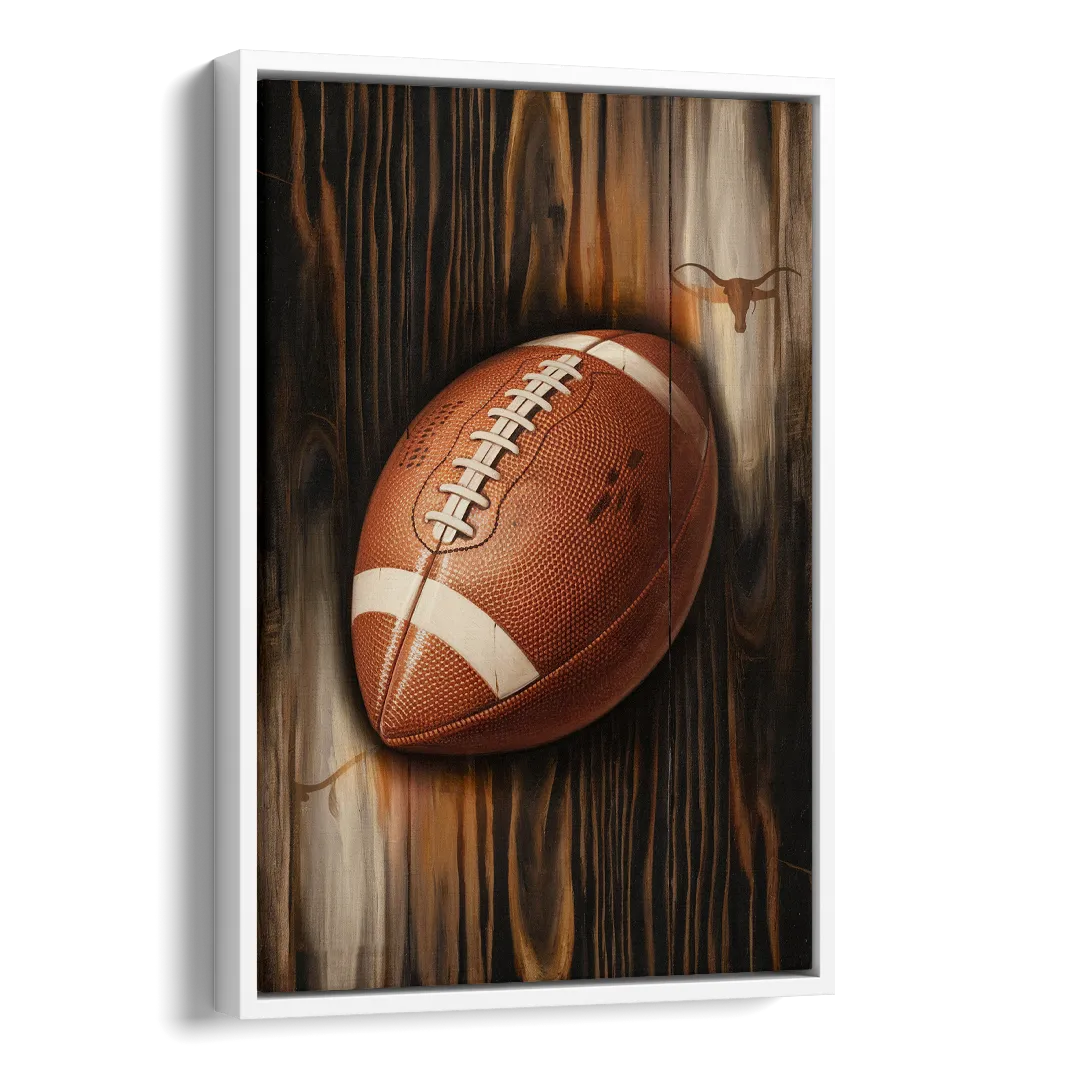 Austin UT Football Energy Side - White Canvas Wall Art