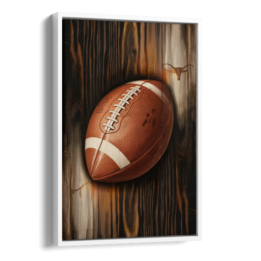 Austin UT Football Energy Side - White Canvas Wall Art