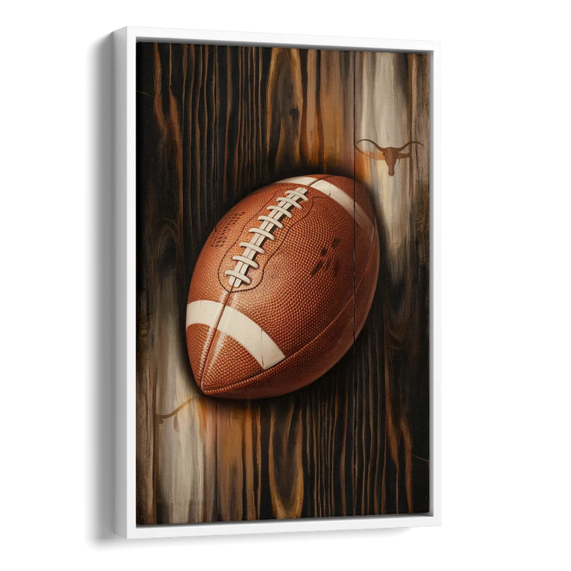 Austin UT Football Energy Side - White Canvas Wall Art