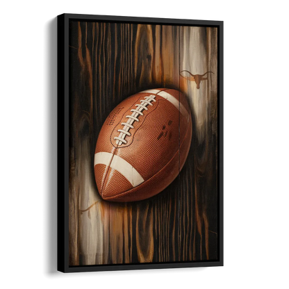 Austin UT Football Energy Side - Black Canvas Wall Art