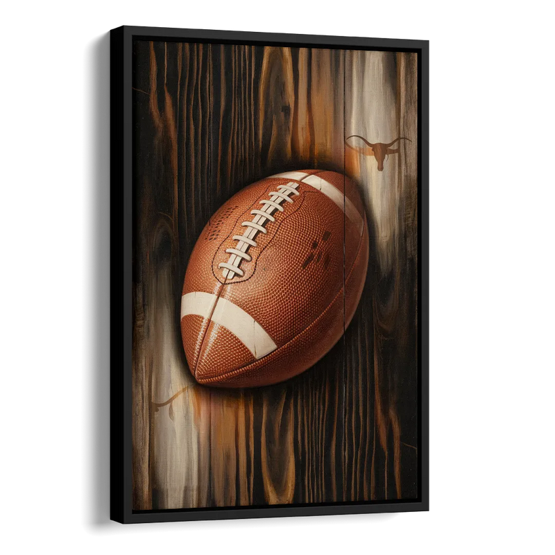 Austin UT Football Energy Side - Black Canvas Wall Art