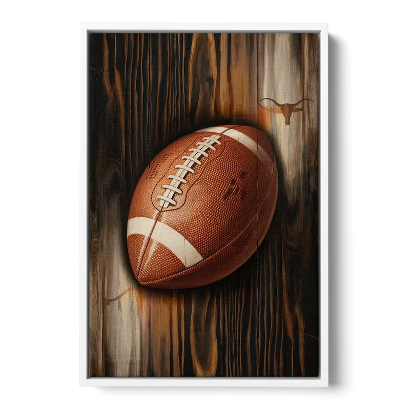 Austin UT Football Energy Front - White Canvas Wall Art