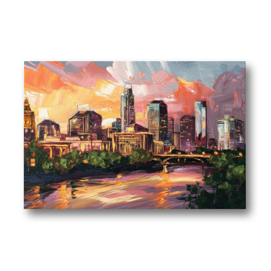 Austin Urban Charm - Canvas Wall Art - Front