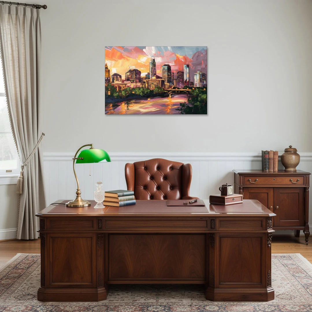 Austin Urban Charm - Canvas Wall Art - Office - 36x24