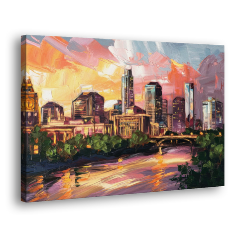 Austin Urban Charm - Canvas Wall Art - Side