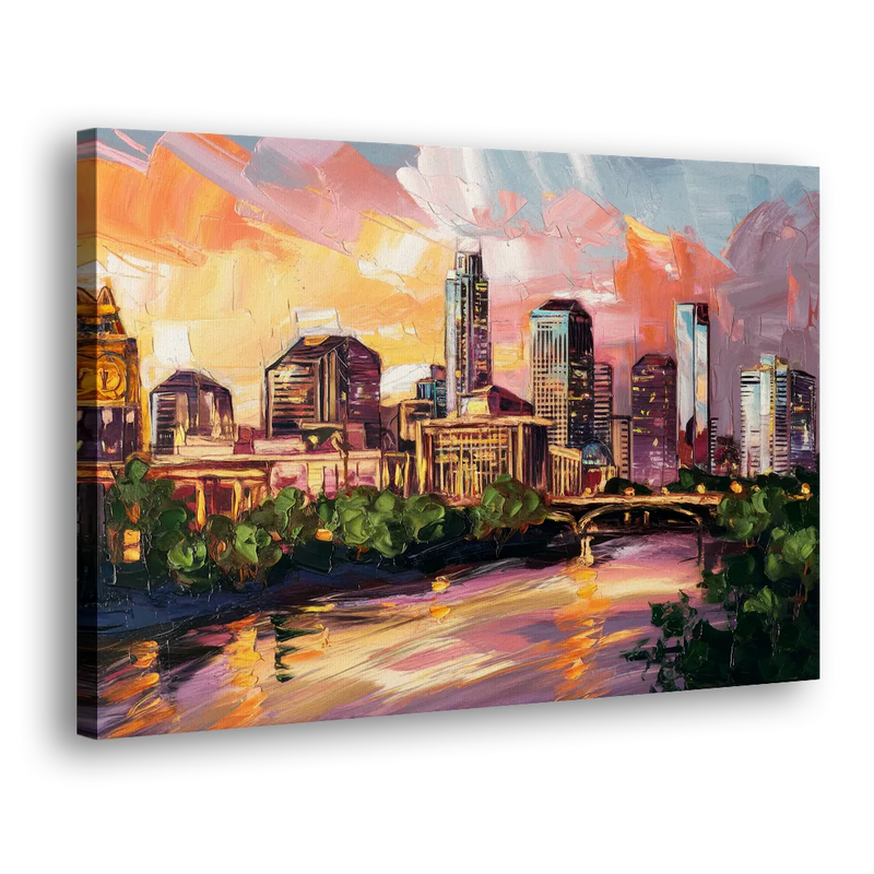 Austin Urban Charm - Canvas Print Art Sides