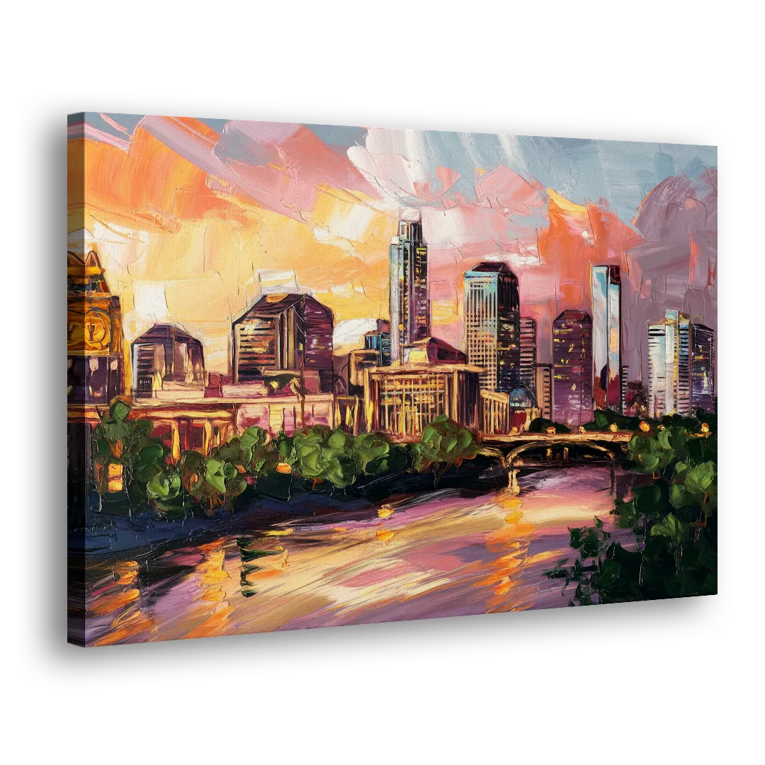 Austin Urban Charm Side - Canvas Wall Art