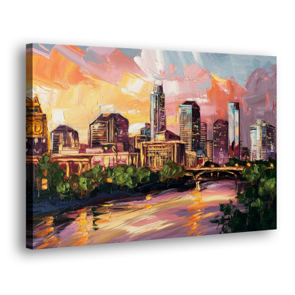 Austin Urban Charm Side - Canvas Wall Art