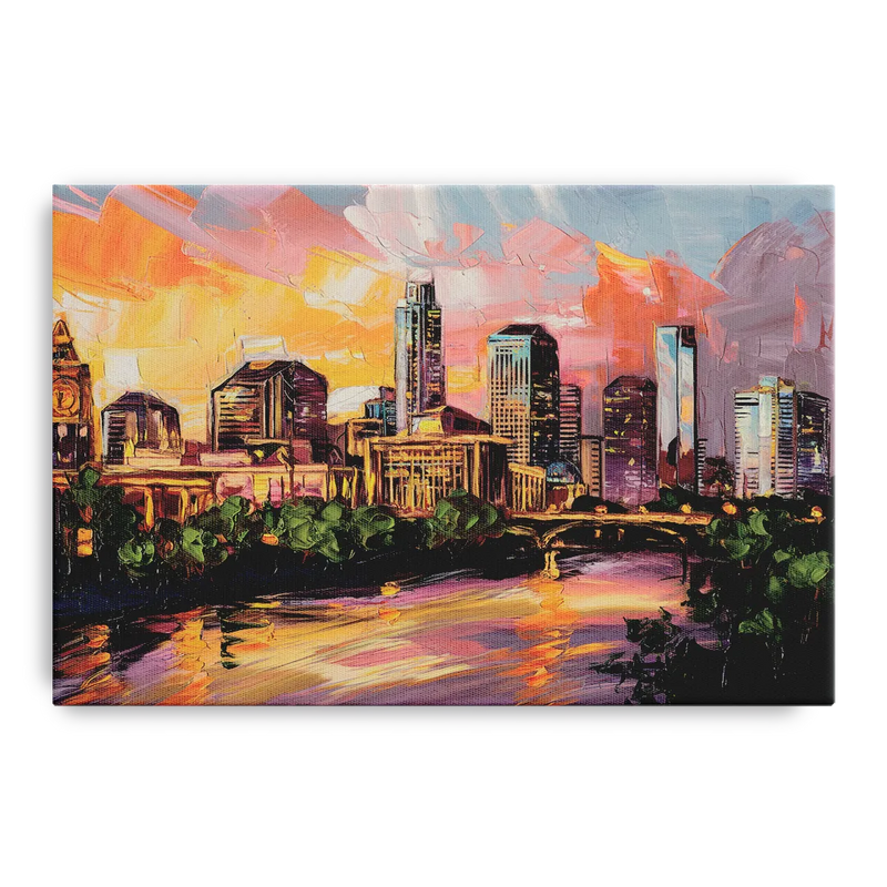 Austin Urban Charm Front - Canvas Wall Art