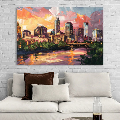 Austin Urban Charm Living Room - Canvas Wall Art