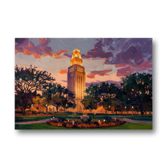 Austin Ut Tower Glow - Canvas Wall Art - Front