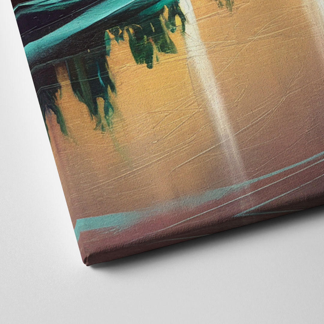 Austin Vibrant Skyline Canvas Close Up
