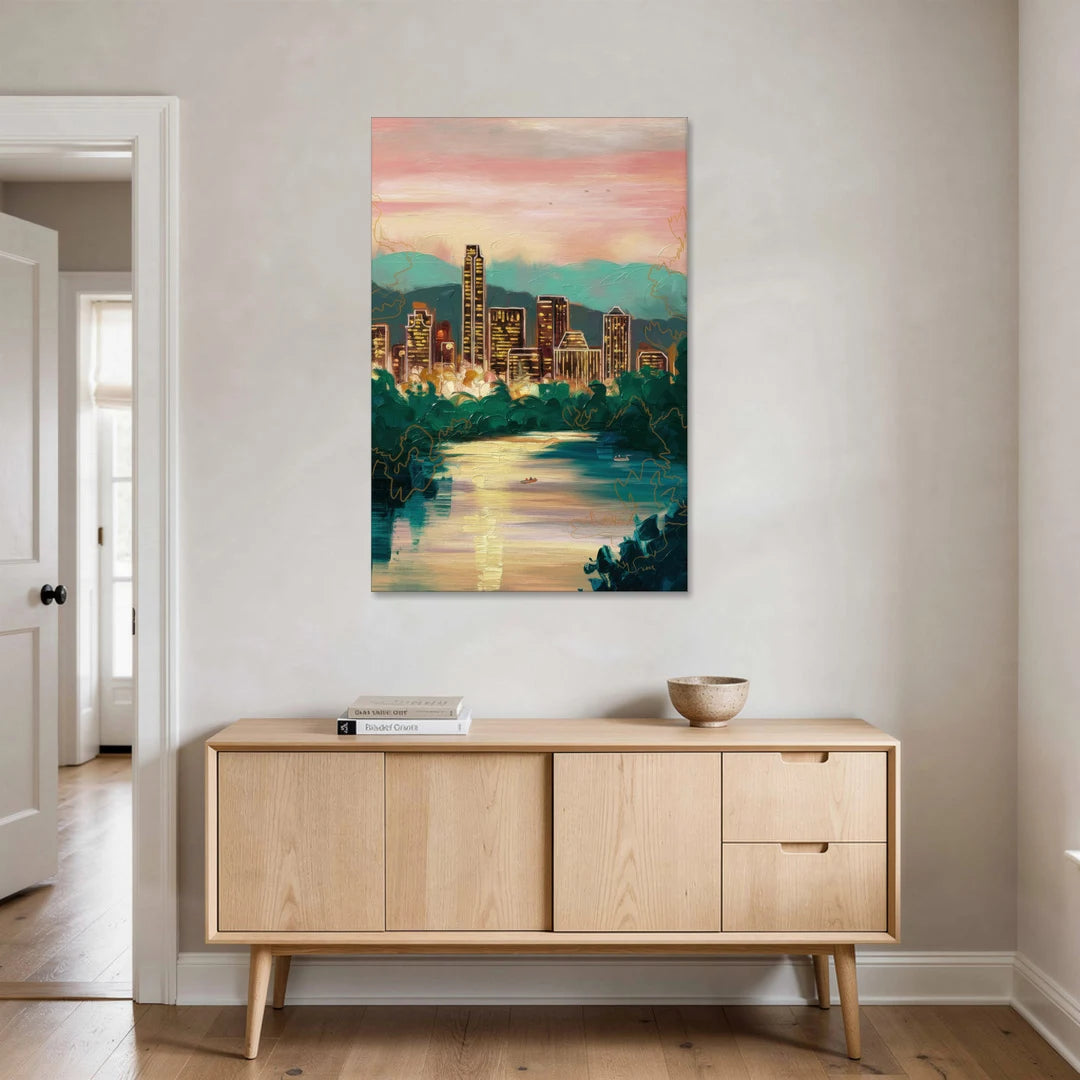 Austin Westlake Hills View - Canvas Wall Art - Coffee Table - 32x48