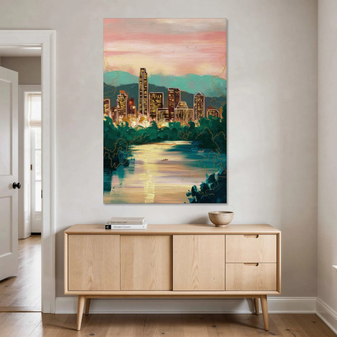 Austin Westlake Hills View - Canvas Wall Art - Coffee Table - 40x60