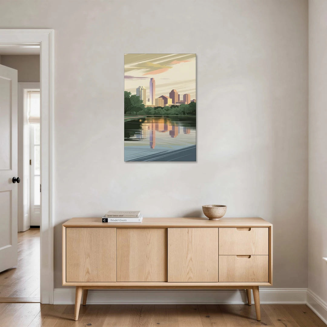 Austin Zilker Park Views - Canvas Wall Art - Coffee Table - 24x36